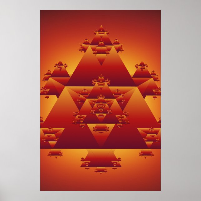 Poster: Triangle Fraktal: Vector Artwork Poster (Vorne)