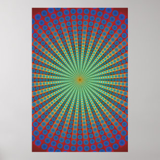 Poster: Tunnel of Spheres: Psychedelic Art Poster