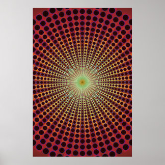Poster: Tunnel of Spheres: Psychedelic Art Poster