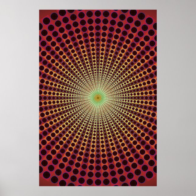 Poster: Tunnel of Spheres: Psychedelic Art Poster (Vorne)