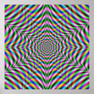 Poster Twelve pointed Psychedelic Web