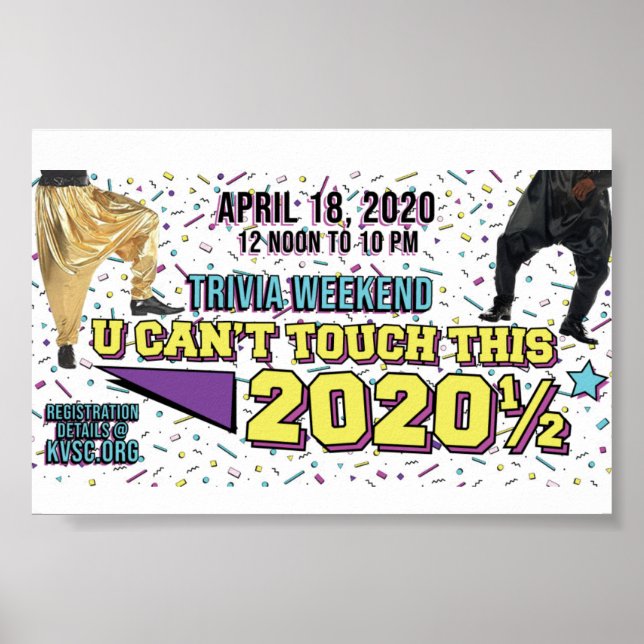 Poster U Can't Touch This Trivia Weekend 2020 1/2 (Vorne)