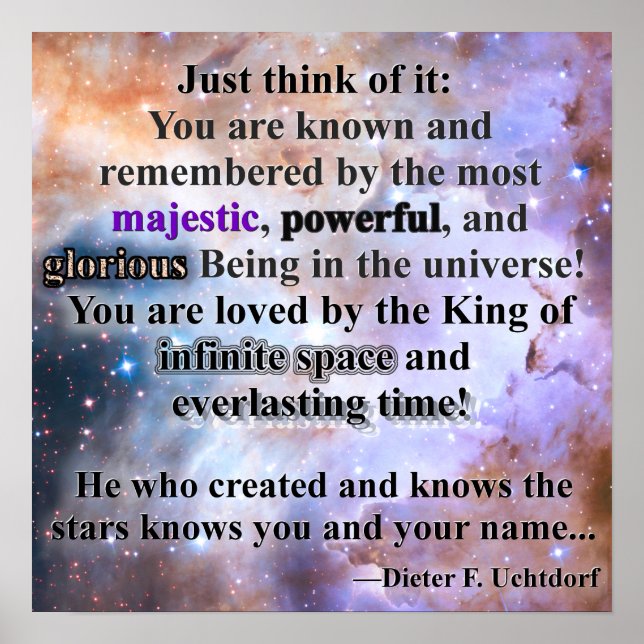 Poster: Uchtdorf Zitat Poster (Vorne)