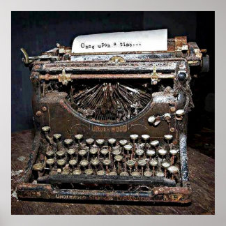 Poster, Underwood, alte Schreibmaschine Poster