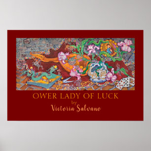 poster UNSERE LADY OF LUCK oridnal painting 60in x