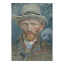 Poster: Van Gogh-Selbstportrait mit Riesenpanda