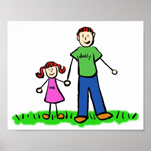 Poster "Vater und Tochter" (Vorne)