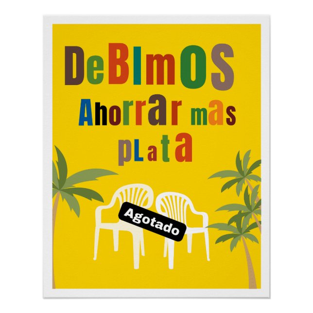 Poster vibe Bad Bunny dinero nostalgia meme (Vorderseite)