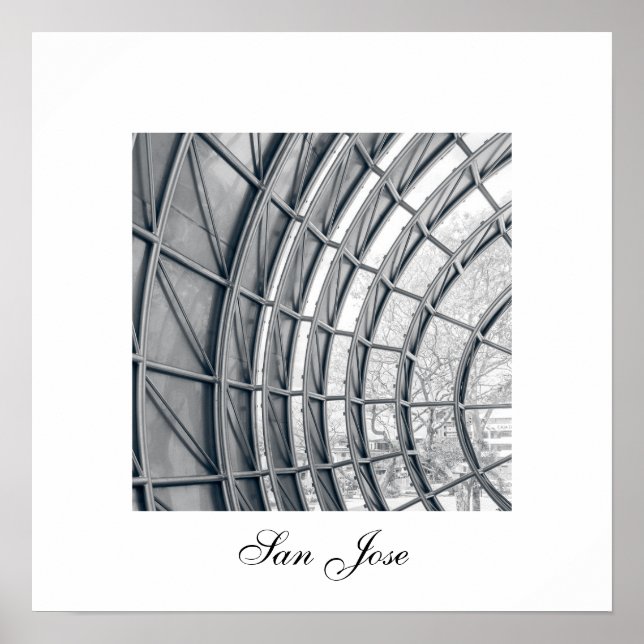 Poster viereckig, Architekturdetail schwarz weiß (Vorne)