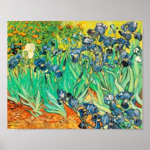 Poster Vincent van Gogh Irises 1889 Blauer Blumens
