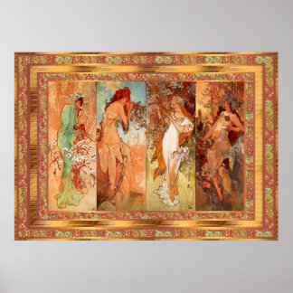 Poster Vintag Alphonse Mucha Panel Art Nouveau