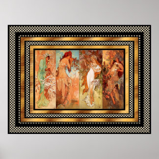 Poster Vintag Alphonse Mucha Panel Art Nouveau