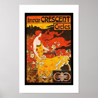 Poster Vintag American Crescent Cycles