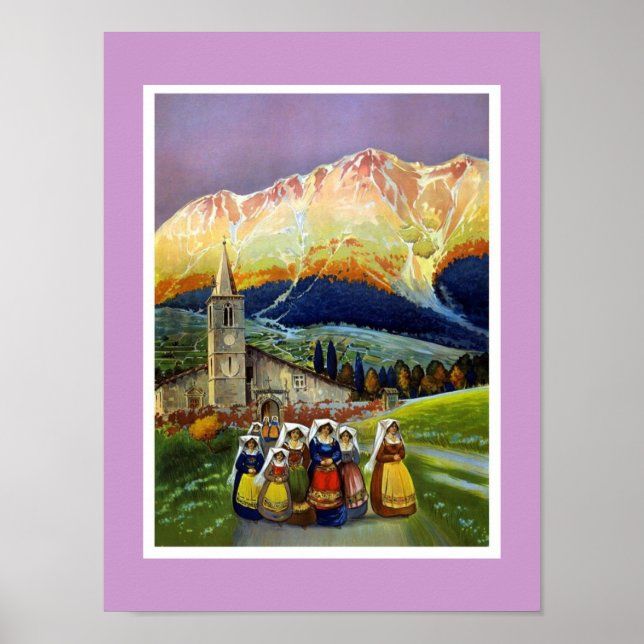 Poster Vintag Art ABRUZZO Italien (Vorne)