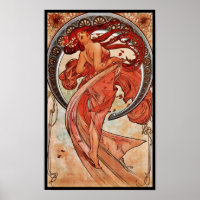 Poster Vintag Art Alfons Mucha 1898 Tanz