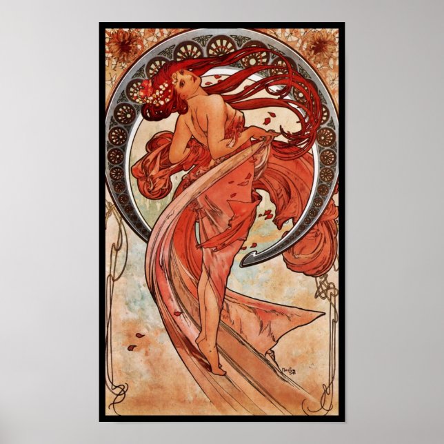 Poster Vintag Art Alfons Mucha 1898 Tanz (Vorne)