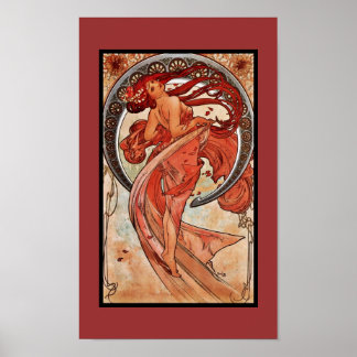 Poster Vintag Art Alfons Mucha 1898 Tanz