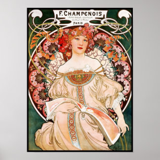 Poster Vintag Art Alfons Mucha F-Champenois