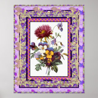 Poster Vintag Art Blume