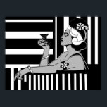 Poster Vintag Art Deco Strip Schwarz-weiß<br><div class="desc">Poster Vintag Art Deco Strip Schwarz-weiß</div>