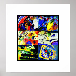 Poster Vintag Art Kandinsky Collage