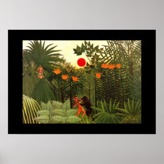 Poster Vintag Art Paysage exotique