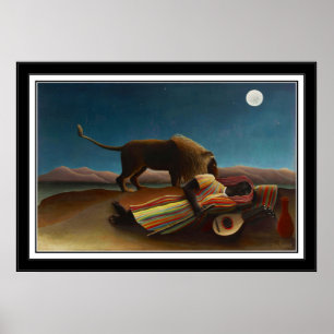 Poster Vintag Art The Sleeping Sinti und Roma 1897