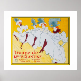 Poster Vintag Art Toulouse Lautrec Dancers