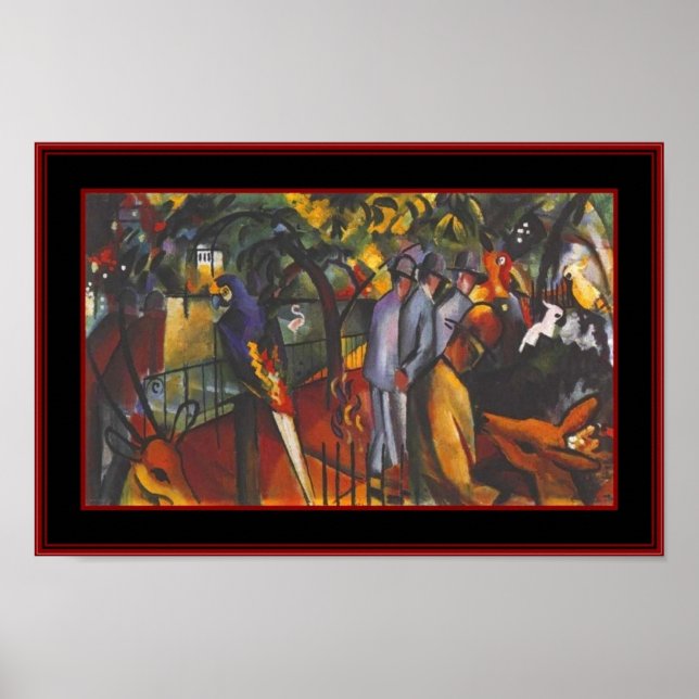 Poster Vintag Art Zoologischer Garten August (Vorne)