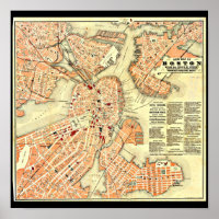 Poster-Vintag Boston Maps-22