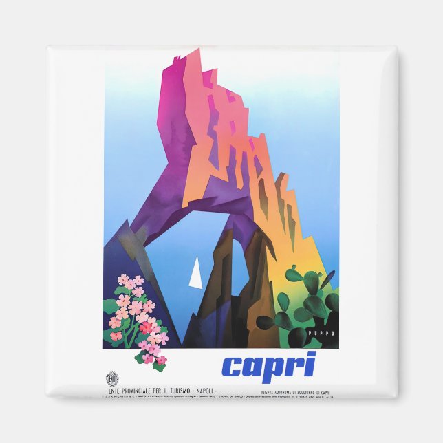 Poster Vintag Capri Magnet (Vorne)