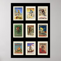 Poster Vintag Cycling Postkarten Sammlung 2