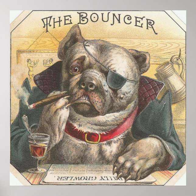 Poster Vintag Dog Bouncer Bar (Vorne)