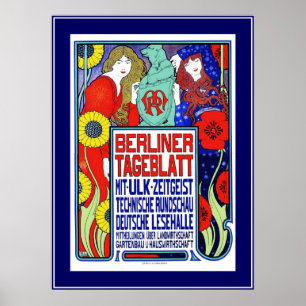 Poster Vintag Plakat Zeitung Berliner Tageblatt