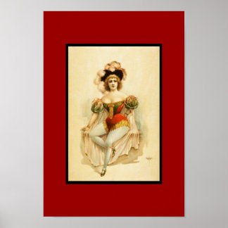Poster Vintag Theater Frau