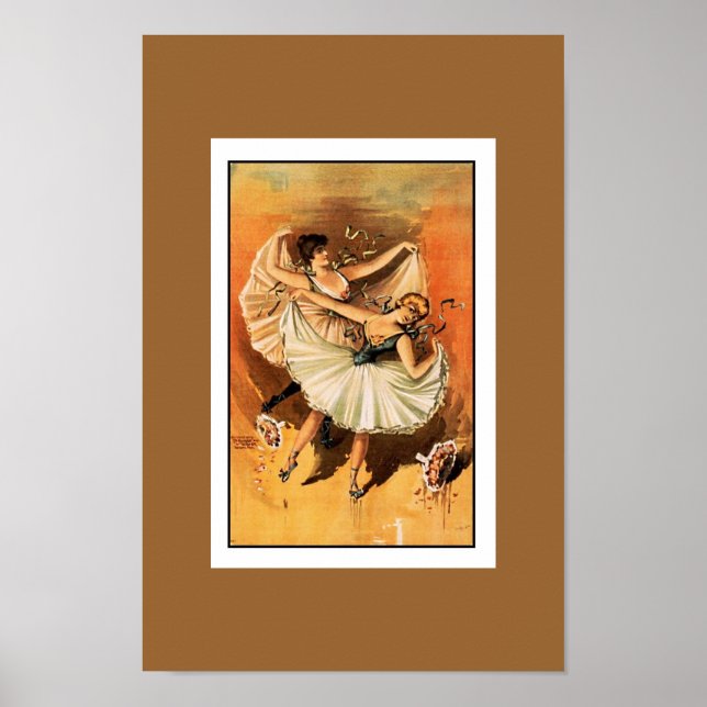 Poster Vintag Theater Zwei Balletttänzer (Vorne)