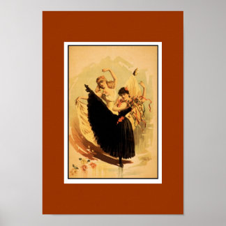Poster Vintag Theater Zwei Tänzer