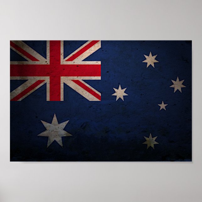 Poster - Vintage australische Flagge (Vorne)