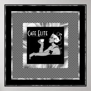 Poster Vintage Café Elite Art Deco