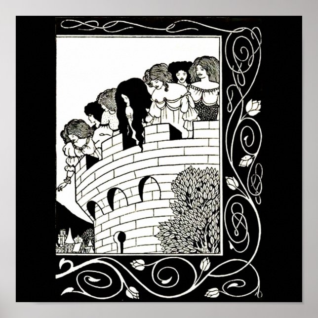 Poster-Vintage Illustration-Aubrey Beardsley 9 Poster (Vorne)