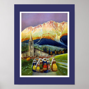 Poster Vintage Kunst ABRUZZO Italien 2