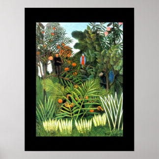 Poster Vintage Kunst - Der Dschungel