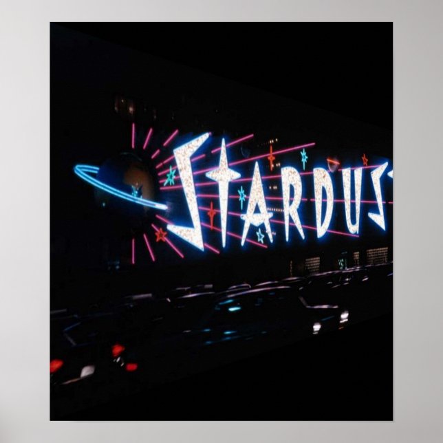 POSTER ~ VINTAGE LAS VEGAS STARDUST UNTERZEICHNET  (Vorne)