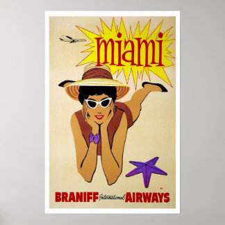 Poster-Vintage Miami-Werbung Poster