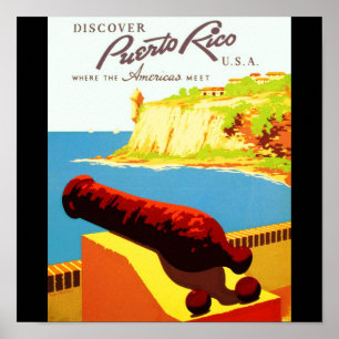 Poster Vintage Reise-Puerto Rico