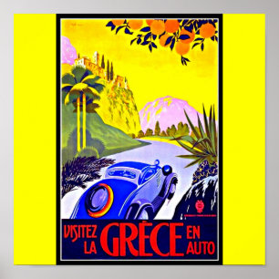 Poster Vintage Travel Art-Griechenland