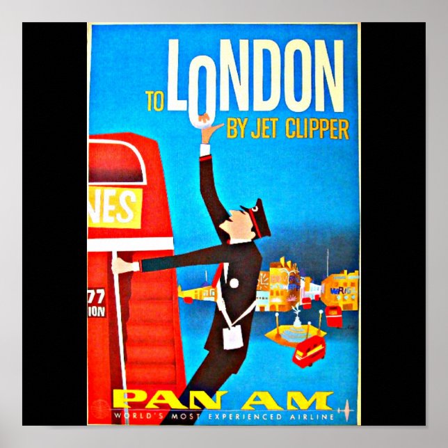 Poster Vintage Travel Art-London (Vorne)