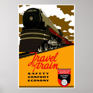 Poster Vintage Travel By Travel Canada 2