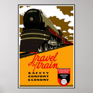Poster Vintage Travel By Travel Canada 2