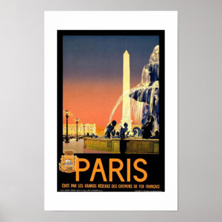 Poster Vintage Travel Paris 2